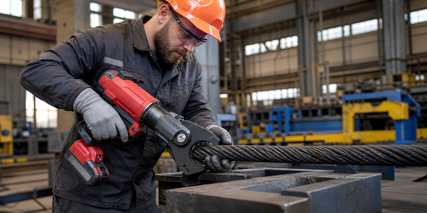 Heavy industry application with a LANJU cordless hydraulic tool