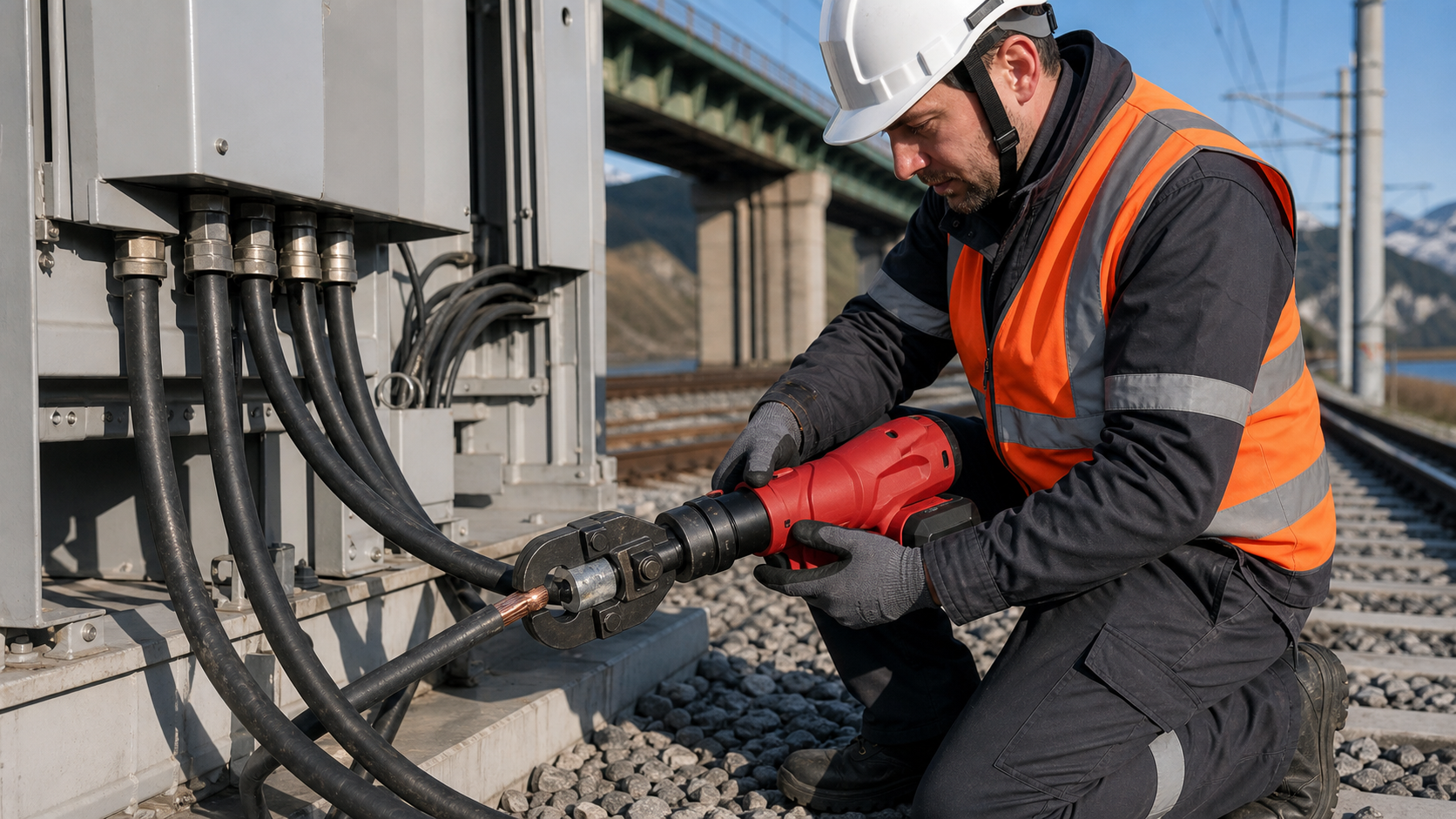 Transportation application with a LANJU cordless hydraulic tool