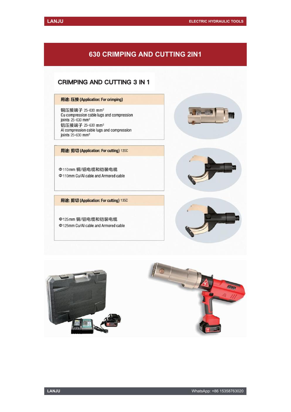 LANJU 630 2-in-1 Crimping & Cutting Tool